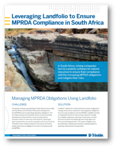 MPRDA Compliance Using Landfolio for Natural Resources
